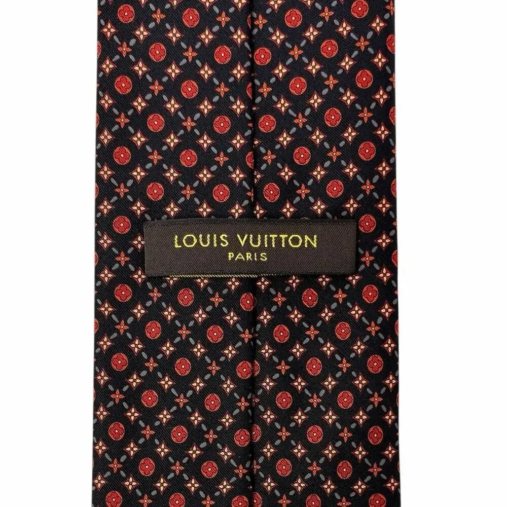 Louis Vuitton Monogram Pattern Tie